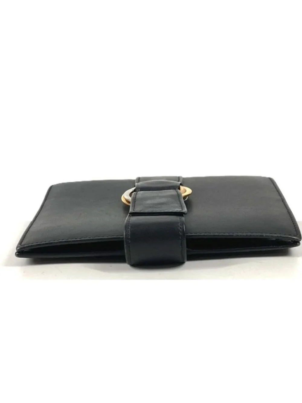 Cartier Notebook Cover Trinity Logo Leather Black Agenda